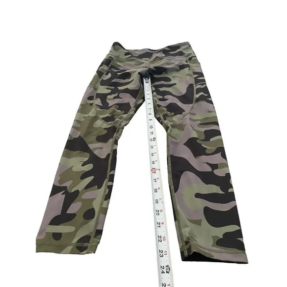 Zyia Active Green Skinny Camouflage Compression Leggings Size Large - Picture 6 of 7